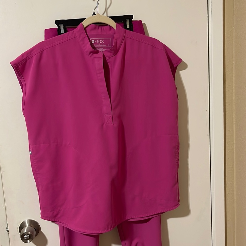 electric orchid figs scrubs